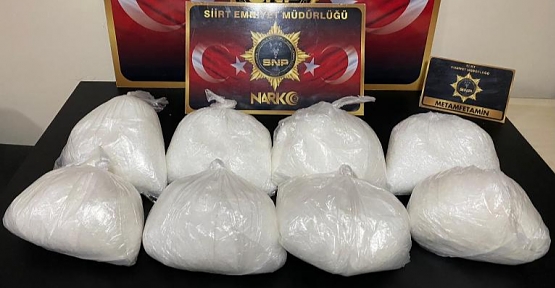 Baykan’da Bir Otomobilde 8 Kilogram Metamfetamin Ele Geçirildi