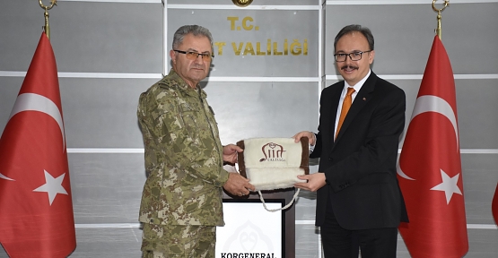 2. Ordu Komutanı Korgeneral Metin Tokel, Vali Kızılkaya’yı Ziyaret Etti