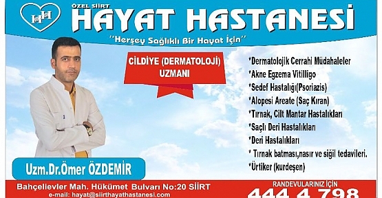 Cildiye Uzmanı Ömer Özdemir, Egzama ve Tedavisi Hakkında Bilgi Verdi