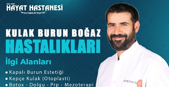 KBB Doktoru Ünal Kaplan, Burun Ameliyatları Hakkında Bilgi Verdi