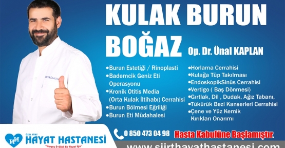 KBB Uzmanı Dr. Ünal Kaplan, Kulak Çınlaması ve Tedavisi Hakkında Bilgi Verdi