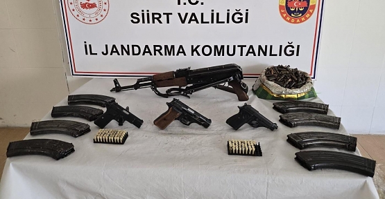 Siirt’te Silah ve Mühimmat Kaçakçılığı Yapan 2 Şüpheli Şahıs Yakalandı