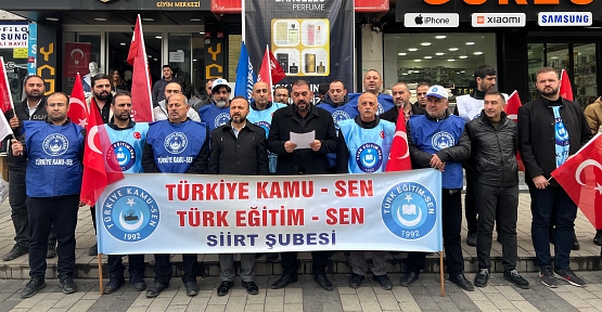 Türkiye Kamu-Sen Siirt Şube Başkanı Cengiz Özbilici’den Maaş Zammına Tepki