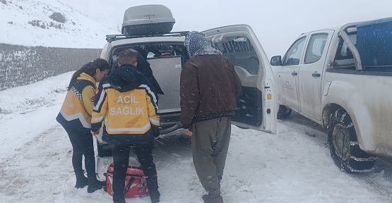 PERVARİ’DE APANDİSİT ŞÜPHESİYLE HASTANEYE SEVK EDİLEN HASTA KURTARILDI