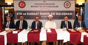 Diyanet İşleri Başkanı Prof. Dr. Ali Erbaş Siirt’te Kanaat Önderleri İle Bir Araya Geldi