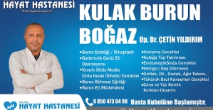 Kulak Burun Boğaz Uzmanı (KBB) Op.Dr. Çetin Yıldırım Özel Siirt Hayat Hastanesinde