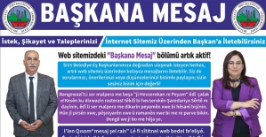 Siirt Belediyesi "Başkana Mesaj" Modülü ile Vatandaşların Sesine Kulak Veriliyor